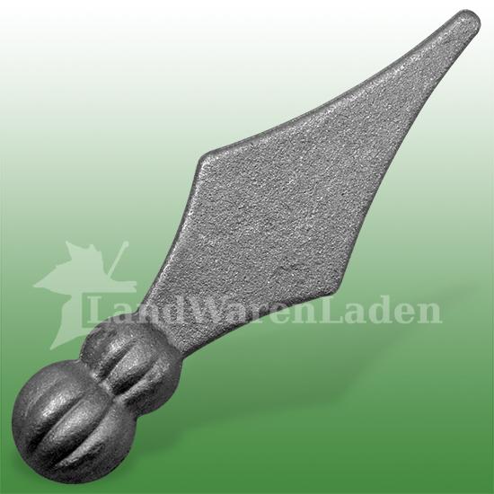 Zierspitze mit Kugelsockel - Stahlguss - HÃ¶he 135 mm, Kugel-Ã˜ 25 mm